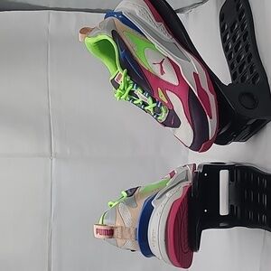 Puma Womens Sz 8.5 RS Fast Pop White Purple Sweet Grape Sneakers Shoes 384328 01